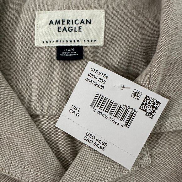 American Eagle Large Button-Up Poolside Shirt - Picture 5 of 7